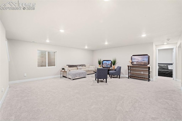 8093 Yellowleaf Pl, Colorado Springs, CO 80908 - carpeted living area with baseboards and recessed lighting