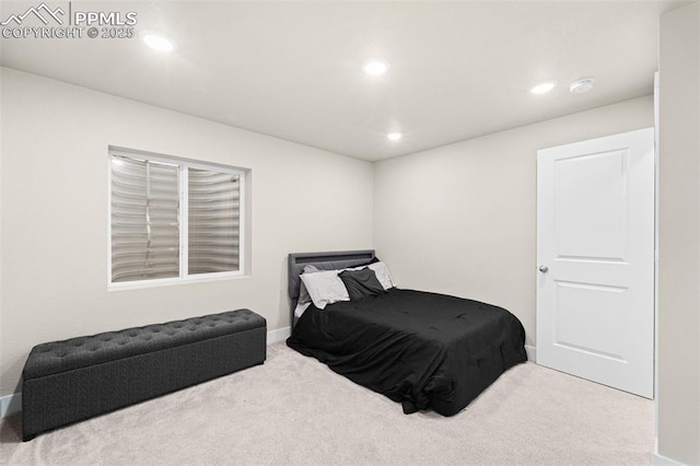 8093 Yellowleaf Pl, Colorado Springs, CO 80908 - bedroom with carpet, baseboards, and recessed lighting