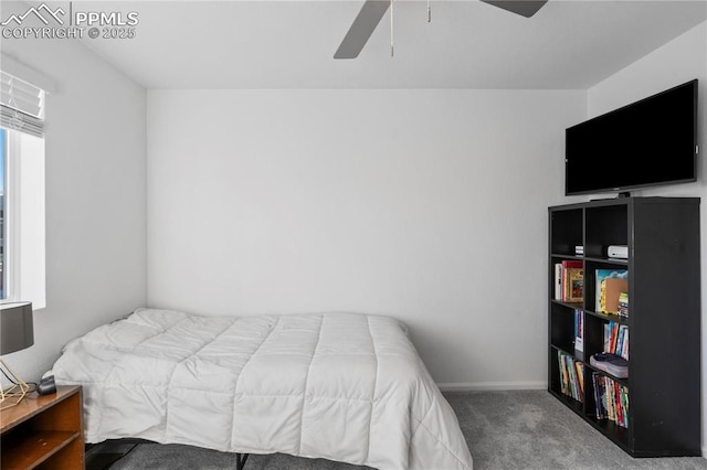 16422 Mountain Flax Dr, Monument, CO 80132 - carpeted bedroom featuring ceiling fan and baseboards