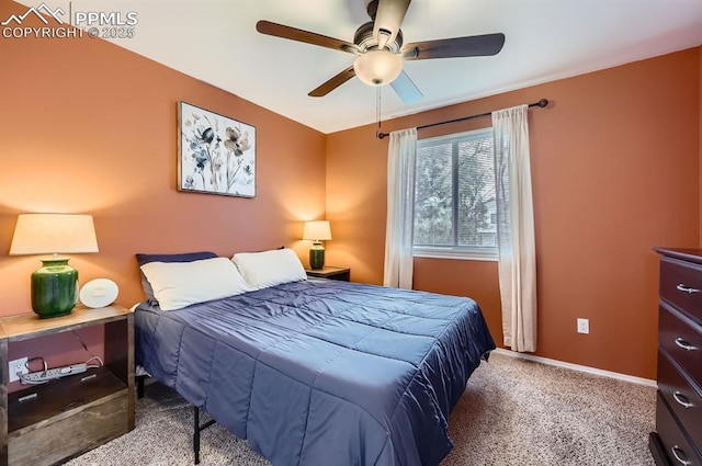 4258 Grassy Ct, Colorado Springs, CO 80916 - bedroom featuring carpet, baseboards, and ceiling fan