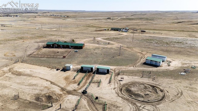26985 Flower Cir, Simla, CO 80835 - aerial overview of property's location featuring rural landscape and a desert landscape