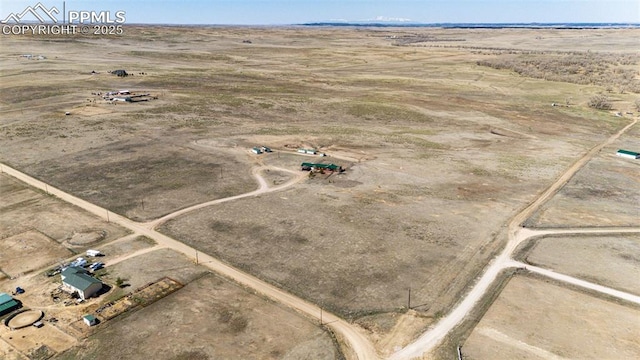 26985 Flower Cir, Simla, CO 80835 - aerial overview of property's location featuring rural landscape and a desert landscape