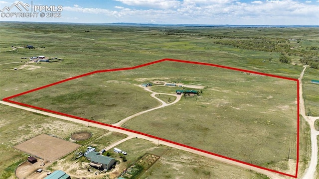 26985 Flower Cir, Simla, CO 80835 - view of rural area with property parcel outlined