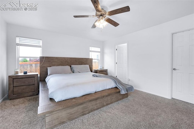 6244 Roundup Butte St, Colorado Springs, CO 80925 - bedroom with carpet floors, baseboards, and a ceiling fan