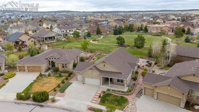 aerial view of residential area