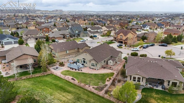 aerial view of residential area