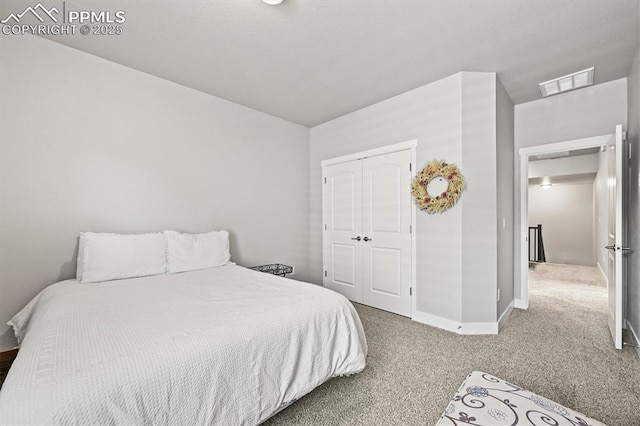 3293 Offbeaten Pl, Castle Rock, CO 80108 - carpeted bedroom featuring baseboards and a closet