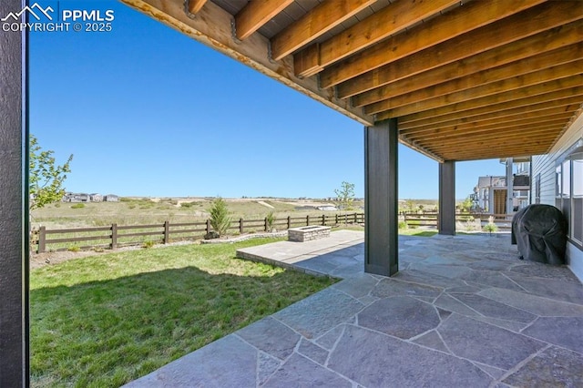 3293 Offbeaten Pl, Castle Rock, CO 80108 - view of patio with a fire pit