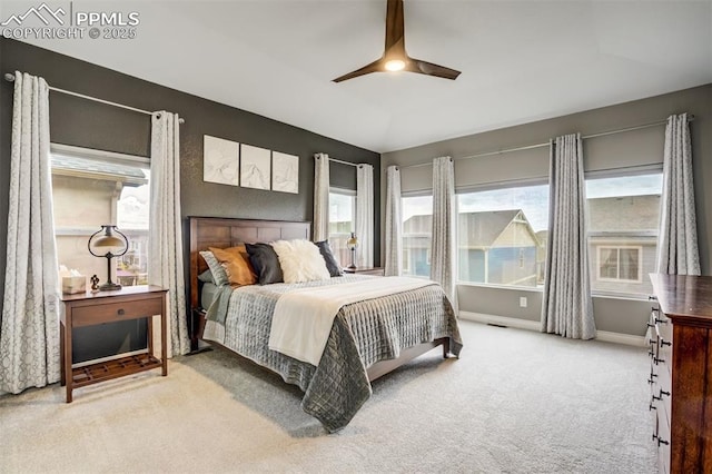6898 Sedgerock Ln, Colorado Springs, CO 80927 - carpeted bedroom featuring baseboards and ceiling fan
