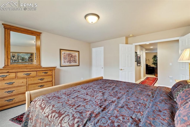 view of carpeted bedroom