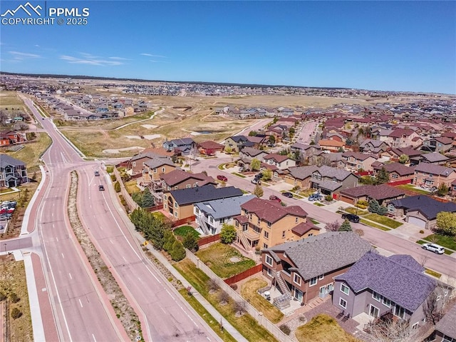 6018 Cumbre Vista Way, Colorado Springs, CO 80924 - aerial view of property and surrounding area featuring nearby suburban area