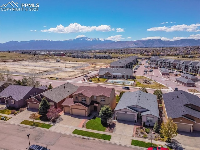 6018 Cumbre Vista Way, Colorado Springs, CO 80924 - aerial perspective of suburban area featuring a mountainous background