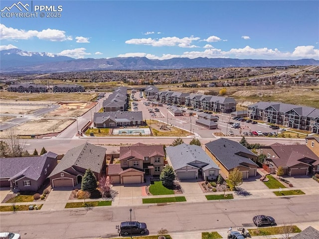 6018 Cumbre Vista Way, Colorado Springs, CO 80924 - aerial view of residential area with a mountainous background