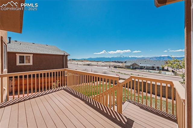 6018 Cumbre Vista Way, Colorado Springs, CO 80924 - deck featuring a mountain view