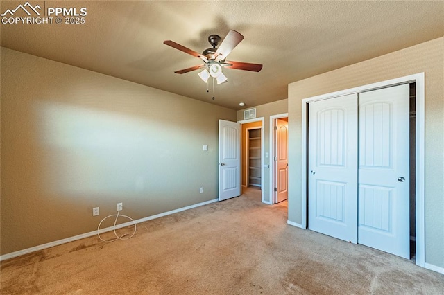 6018 Cumbre Vista Way, Colorado Springs, CO 80924 - unfurnished bedroom with carpet floors, baseboards, and a closet