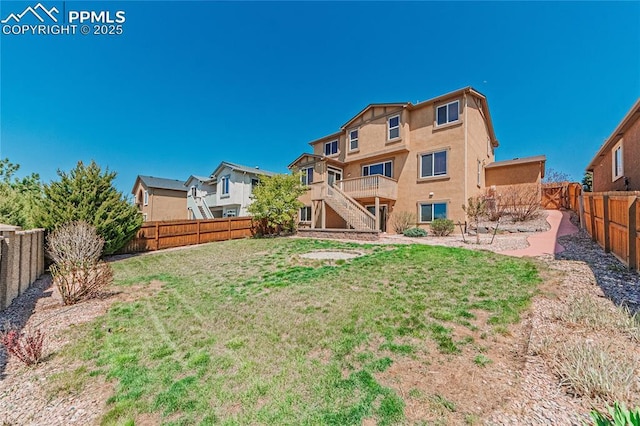 6018 Cumbre Vista Way, Colorado Springs, CO 80924 - view of yard with stairway and a deck