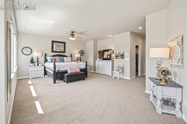 16231 Thunder Cat Way, Monument, CO 80132 - bedroom featuring carpet, baseboards, a walk in closet, and recessed lighting
