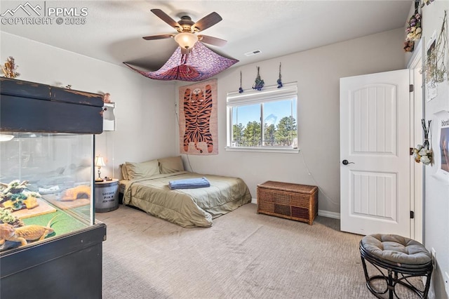16231 Thunder Cat Way, Monument, CO 80132 - bedroom featuring carpet floors and a ceiling fan