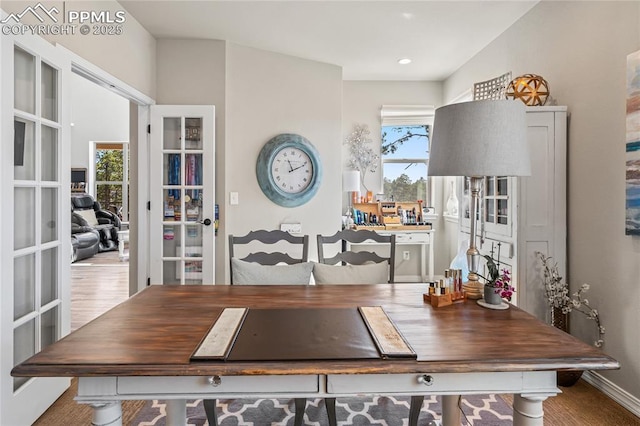 16231 Thunder Cat Way, Monument, CO 80132 - dining space featuring french doors and recessed lighting