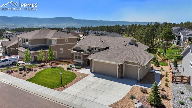 16420 Mountain Glory Dr, Monument, CO 80132 - aerial perspective of suburban area featuring a mountainous background