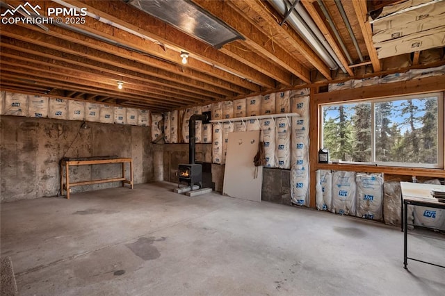 16 Echo Cir, Florissant, CO 80816 - below grade area with a wood stove