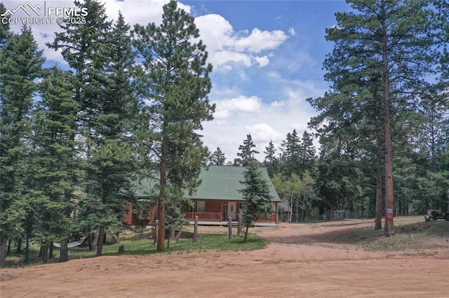 16 Echo Cir, Florissant, CO 80816 - view of yard featuring a porch