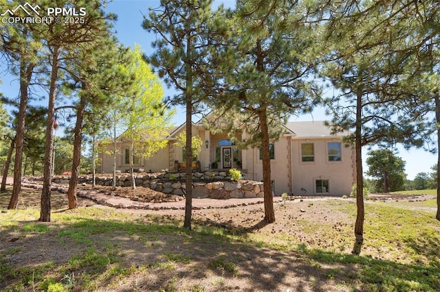 17575 Minglewood Trl, Monument, CO 80132 - rear view of house featuring stucco siding