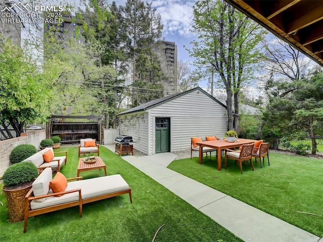 458 S Downing St, Denver, CO 80209 - view of yard featuring outdoor lounge area