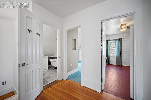 806 E Platte Ave, Colorado Springs, CO 80903 - corridor with hardwood / wood-style floors and baseboards