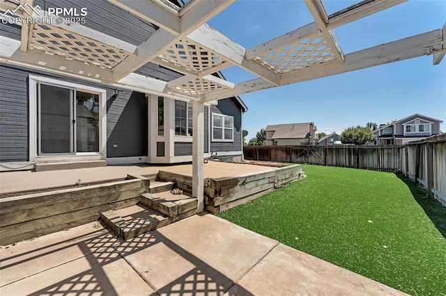 4324 Levi Ln, Colorado Springs, CO 80925 - view of yard with a patio and a pergola