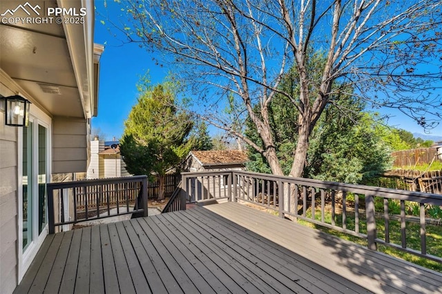 wooden deck with fence