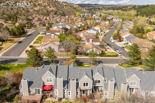 aerial view of residential area