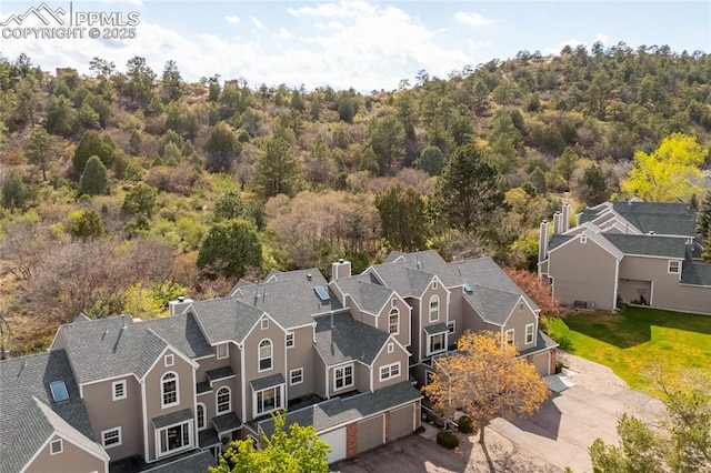 aerial view of residential area