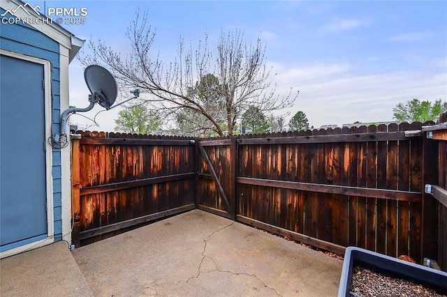 view of patio / terrace with a fenced backyard