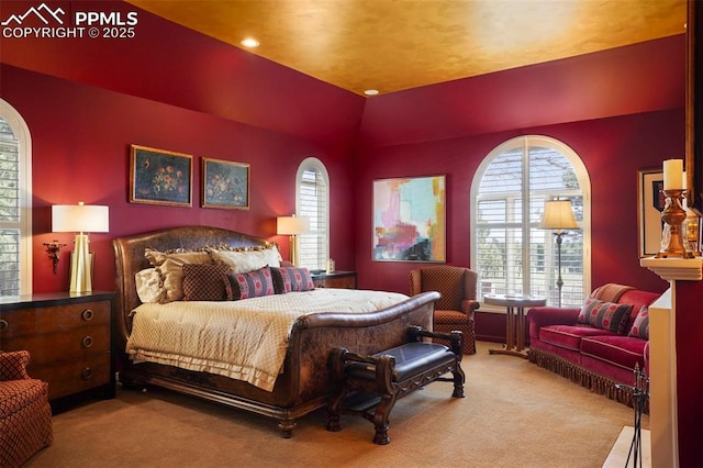 3285 El Pomar Rd, Colorado Springs, CO 80906 - bedroom with multiple windows, carpet, and recessed lighting