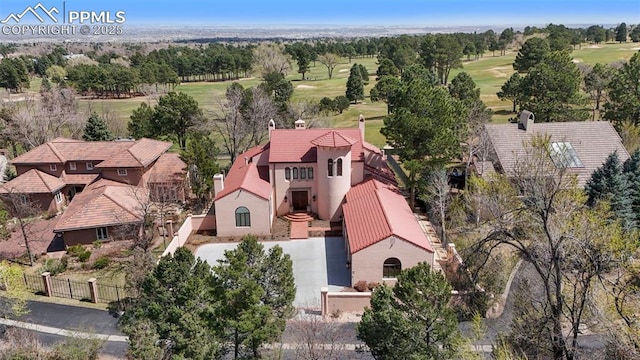 3285 El Pomar Rd, Colorado Springs, CO 80906 - view of subject property featuring a local golf course and a tree filled landscape
