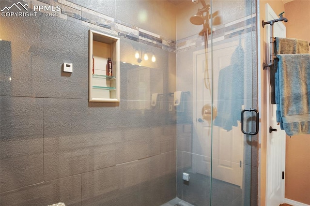 full bathroom with a stall shower