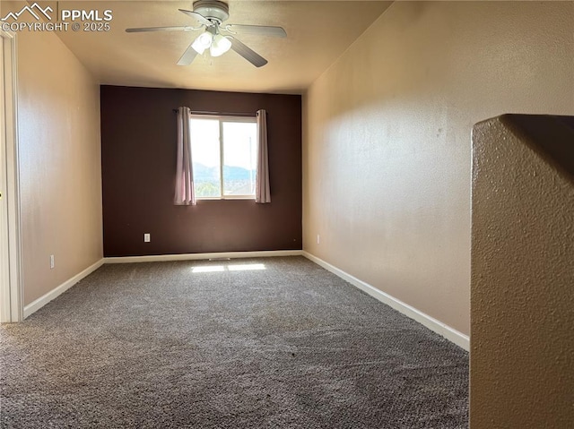 110 Yucca Ave, Florence, CO 81226 - spare room with carpet, a ceiling fan, and baseboards