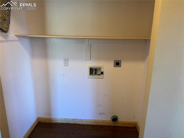 110 Yucca Ave, Florence, CO 81226 - clothes washing area featuring washer hookup and electric dryer hookup