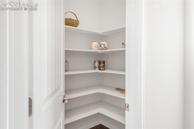 view of pantry