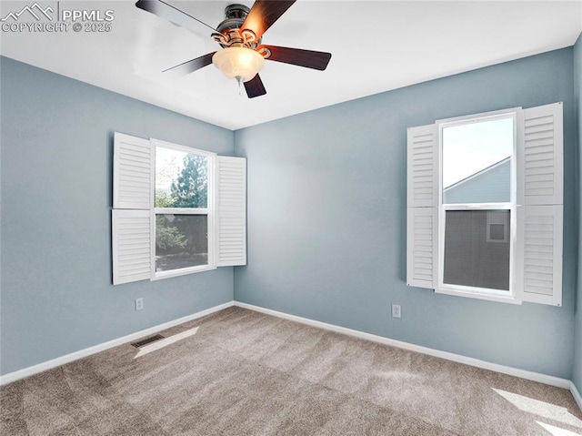 2209 Gilpin Ave, Colorado Springs, CO 80910 - unfurnished room with carpet floors, baseboards, and ceiling fan