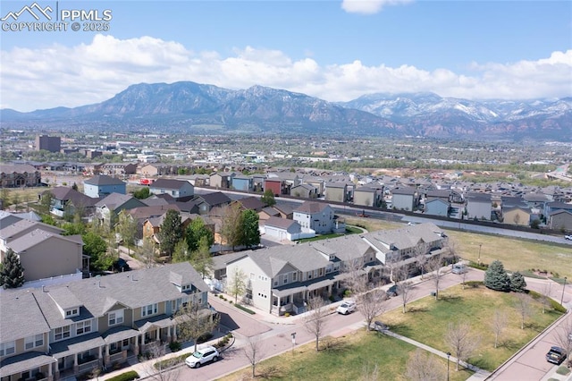 2209 Gilpin Ave, Colorado Springs, CO 80910 - aerial view of residential area with a mountain backdrop