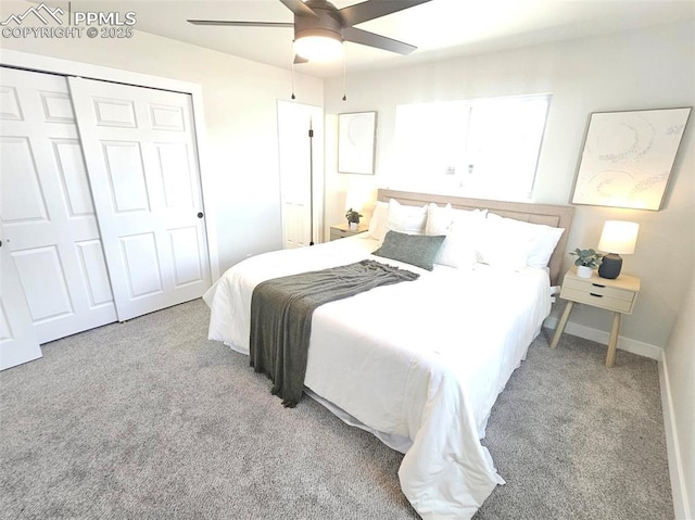 910 Dunston St, Colorado Springs, CO 80907 - carpeted bedroom featuring a closet and a ceiling fan