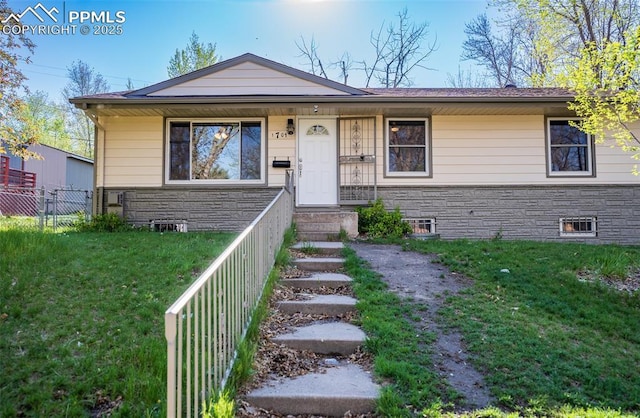 1701 Grant Ave, Colorado Springs, CO 80909 - view of front facade with stone siding
