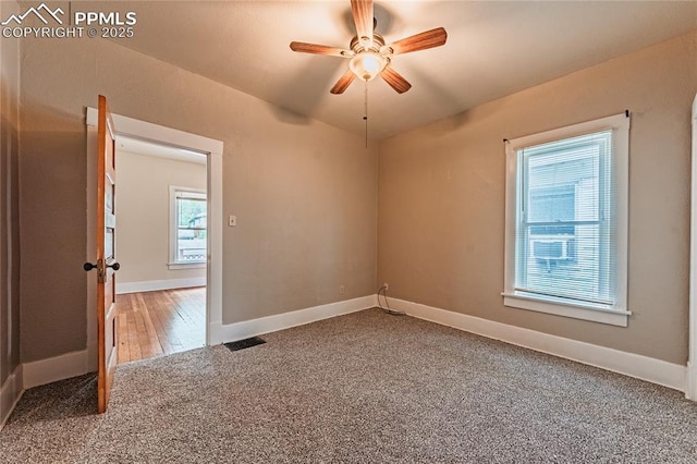 427 N Walnut St, Colorado Springs, CO 80907 - carpeted spare room featuring ceiling fan and baseboards