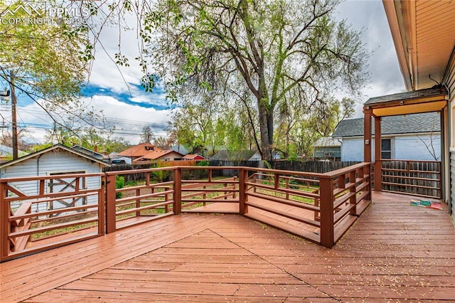 427 N Walnut St, Colorado Springs, CO 80907 - wooden terrace with a fenced backyard