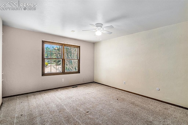 7210 Antelope Ln, Colorado Springs, CO 80920 - carpeted empty room featuring ceiling fan and baseboards