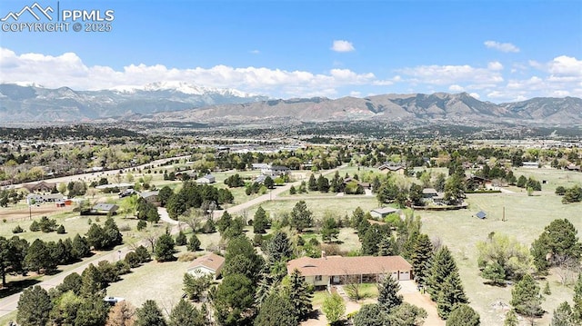 7210 Antelope Ln, Colorado Springs, CO 80920 - bird's eye view of a mountain backdrop