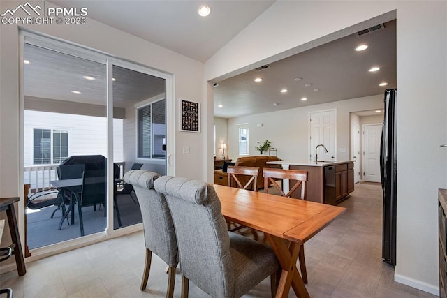 16470 Mountain Flax Dr, Monument, CO 80132 - dining area with light flooring and recessed lighting