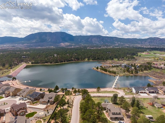 16470 Mountain Flax Dr, Monument, CO 80132 - bird's eye view of a water and mountain view